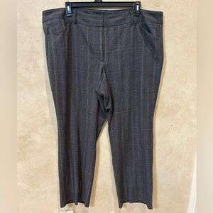 Lane Bryant Charcoal Plaid Dress Pants size 24